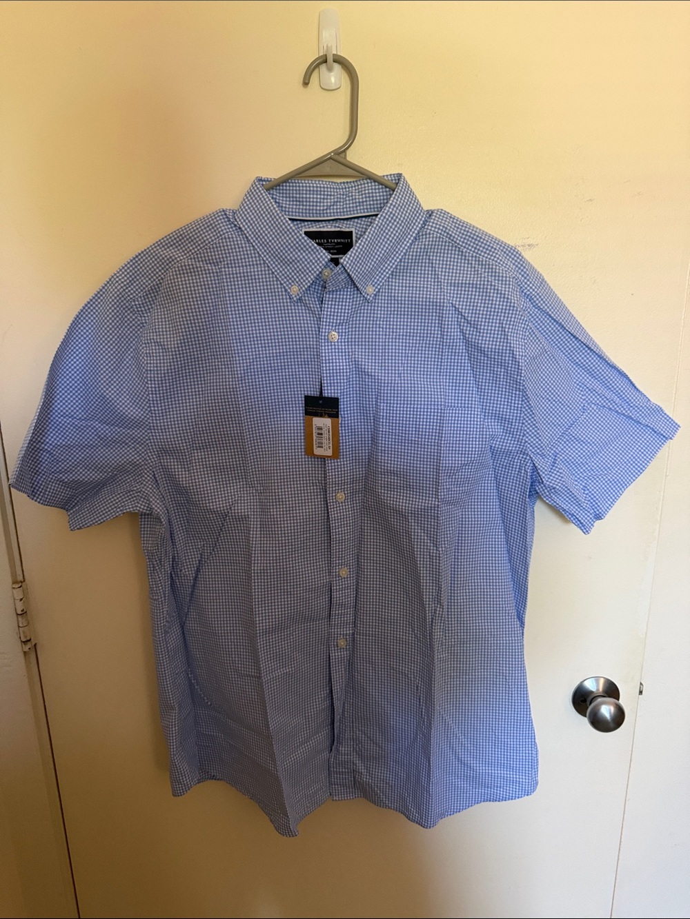 Charles Tyrwhitt Men’s Blue Short-Sleeve Slim Fit Button-Down Shirt NWT